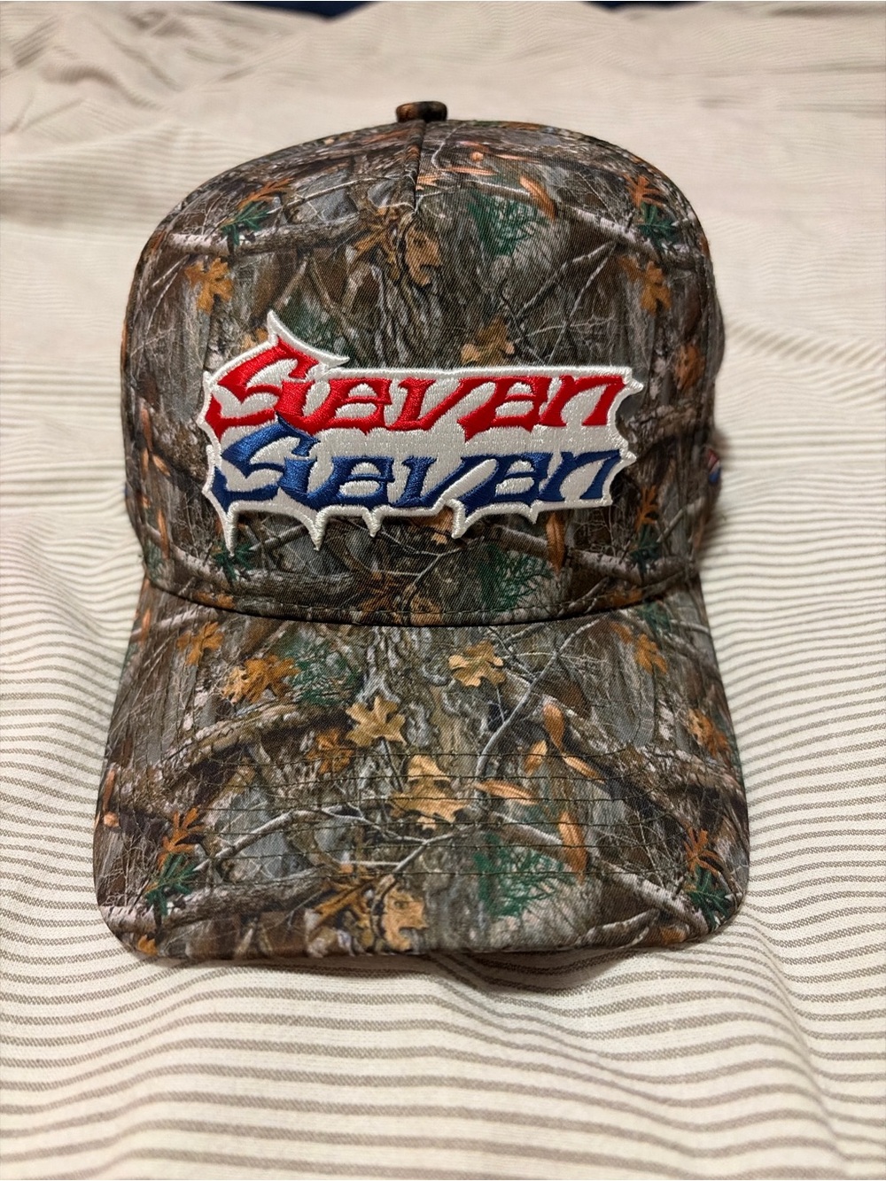 Seven7 Camo Red & Blue Embroidered Logo
